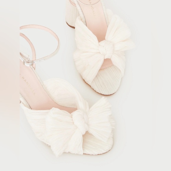 Loeffler Randall Shoes - LOEFFLER RANDALL- Camellia Pearl Pleated Bow Heel